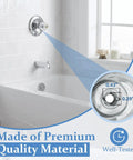 Single Shower Knob Replacement Kit For 600 Series Tub And Shower Faucets with clear acrylic knob and precise fit measurements