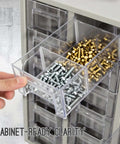 Heavy Duty 24 Drawer Metal Parts Cabinet With Clear PS Drawers Bolt And Nut Organizer For Workshop Garage Or Office Stackable Hardware Storage Cabinet No Assembly Required Galvannealed Steel Build Built To Last