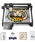 20W Laser Cutter And Engraver With 3.5 Inch Touch Screen Offline Use 24000 Mm/min Speed CNC DIY Engraving Machine showing engraving work
