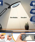 15X Floor And Desk Magnifying Glass With Light And Stand Hands Free Craft Hobby Tool with adjustable arm on desk