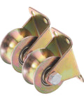 Two Pack Heavy Duty Track Pulleys Wear-Resistant Wheels For Sliding Doors And Industrial Use Easy Install And Low Maintenance