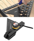 7 Inch Carpenter Square Set With 5 Meter Steel Tape And Belt Loop Aluminum Alloy Rafter Square on wood surface.
