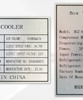 Specifications for Pro Grade 6HP Walk In Refrigerator Cooling Kit, including model, capacity, and power details.