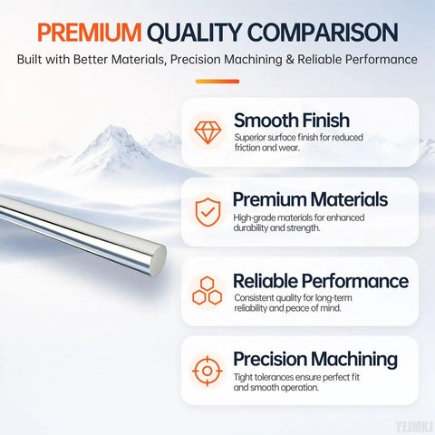 Smooth Ride 2 Pack 8mm By 300mm Linear Motion Rods Shaft Guide Rails showcasing premium materials and smooth finishes in an outdoor setting.