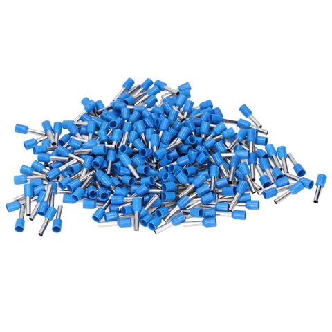 Heavy Duty Insulated Ferrule Butt Terminals Kit With Crimp Copper Wire Connectors For Tough Electrical Wiring Jobs And Industrial Control Systems That Stay Secure And Stop Leaks, blue 1000pcs