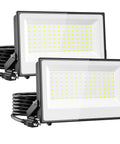 Ultra Bright 120W Outdoor LED Flood Lights Heavy Duty 12000 Lumens Plug In Work Light Daylight White IP66 Waterproof Security Lighting