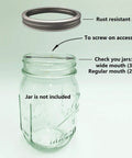 Food Safe Aluminum Mason Jar Rings 12 Pack Regular Mouth Silver Metal Bands BPA Free Rust Resistant For Canning Jars Ball And Other Regular Mouth Jars on mason jar