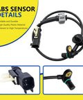 Straight Up Solid Abs Wheel Speed Sensor Package Front Left Right heavy duty ABS sensor with durable plastic material.