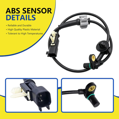 Straight Up Solid Abs Wheel Speed Sensor Package Front Left Right heavy duty ABS sensor with durable plastic material.