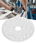 Universal Transparent Acrylic Router Base Plate Kit With 164mm Diameter And 7.5mm Thickness in a workshop