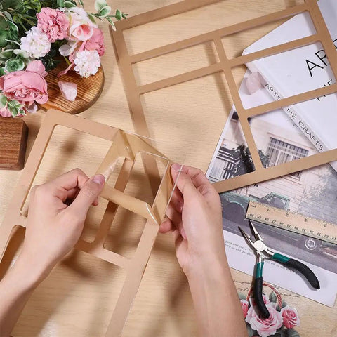 Hands working with Knockout Acrylic Valet Tray Router Templates With Three And Six Pockets for precise wood shaping.
