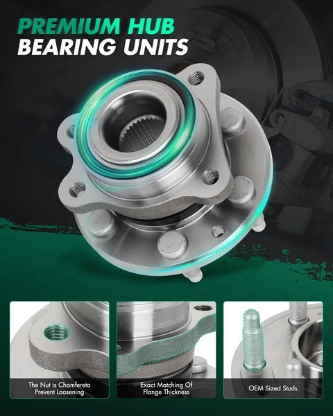 Front Wheel Hub Bearing Assembly With ABS For Chevrolet Colorado 2015 2022 And GMC Canyon 2015 2022 4WD 6 Lug Direct Fit High Quality Premium Steel Construction Replaces OE 515167 close-up