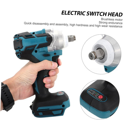 Top Shelf Cordless Impact Wrench With Brushless Motor For Serious Jobs. High Torque Electric Driver Offers Insane Power And Quick Disassembly For Pro Mechanics. Heavy Duty Rechargeable Battery Keeps You Going. Easy To Use And Built Tough For Any Garage