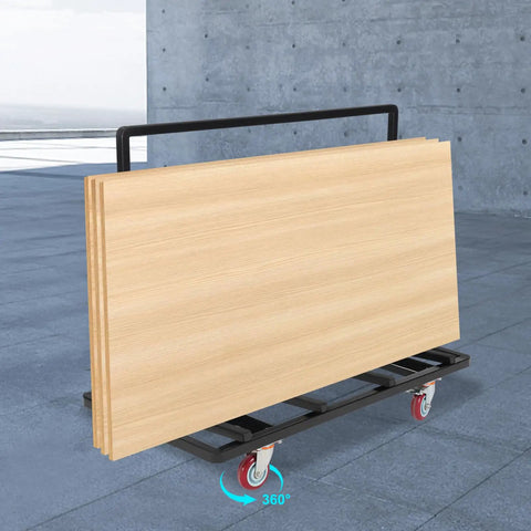Heavy Duty Folding Drywall Cart 2200 Pounds Capacity Steel Frame With Swivel Rubber Wheels Adjustable Tilt Handle Job Site Badass For Moving Panels And Plywood No Stress Loading