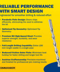 Heavy Duty HSS Pen Mill Drill Bit Designed To Run Slick For Dead On Accuracy When Chopping Through Hardwood Blanks For Custom Laser Pen Crafts At Exactly 7Mm Width on a yellow background.