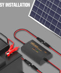 8A 12V Solar Charge Controller with LED Display IP67 waterproof PWM regulator connected to solar panel and battery for RV boat use