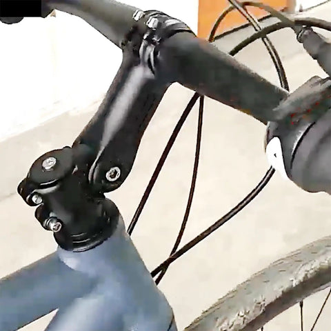 Adjustable Bike Stem Riser Extender For 28.6mm Fork And 31.8mm Bars 110mm Length With 0 To 60 Degree Tilt on a bicycle