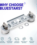 Double Burner Assembly Replacement Pack Of 2 For GE Kenmore Hotpoint Ranges WB16K10026 on display with features icons