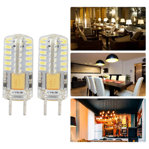Top Tier 12V GY6.35 Bi Pin Led Bulb 3W 48 Smd Chips Cool White 6000K Energy Saving for chandelier and home decor lighting.