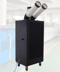 Heavy Duty Mobile Spot Cooler Packing 15400 Btu Capacity with dual exhausts supports 780 m3 airflow, ideal for outdoor use.