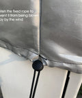 Close-up of the Heavy Duty EV Charger Station Cover Waterproof Rain Dust Proof Protective Enclosure with fixed tightening rope.