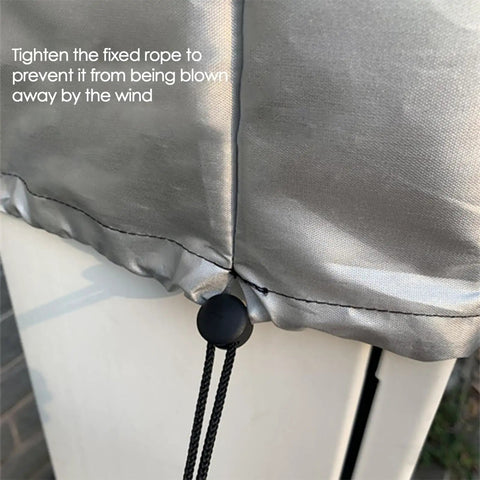 Close-up of the Heavy Duty EV Charger Station Cover Waterproof Rain Dust Proof Protective Enclosure with fixed tightening rope.