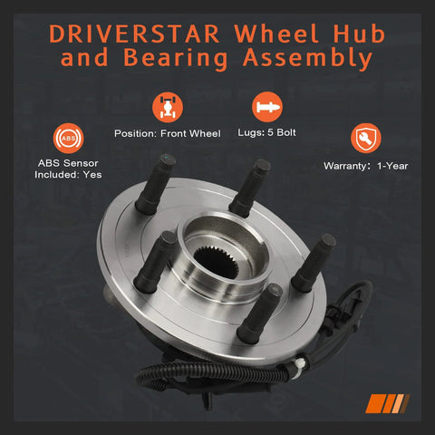 Front Left Or Right Wheel Hub And Bearing Assembly 515126 For Dodge Ram 1500 2009 2010 2011 With ABS Sensor 5 Lug