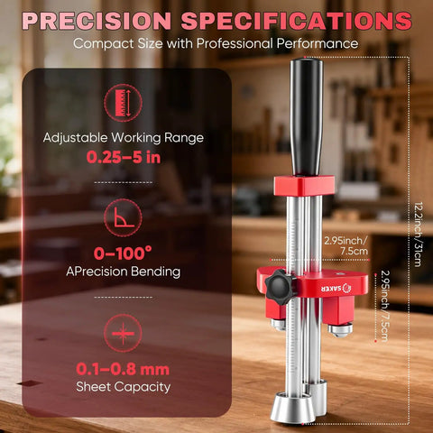 No Sweat Handheld Sheet Metal Bender And Five Inch Manual Bending Roller Workshop Essential For Creating Flawless Edge Seams On Roofing Flashing And Trim Daily