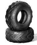 Stacked Go Kart Tires 145/70-6 4 Ply Tubeless Directional Tread For Sand Mud Trail Replacement Set Pack Of 2 ATV Street Mini Bike Tires 14x6-6 Grippy All Terrain Play Wheels