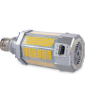 Built Different Heavy Duty LED Post Top Light, Wattage Selectable 80W 100W 110W, Smooth Dimmable EX39 Mogul Base, side angle view with LED chips.