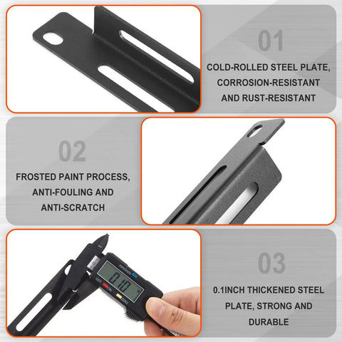 8 Set 1U Cable Management Tie Bar Kit for 19 Inch Server Racks With Open Frame Cabinets, featuring steel tie bars and caliper