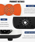 Close-up view of the Straight Up Pro Grade Eyeglasses Frame Heater air outlet and inlet with non-slip foot pad details.