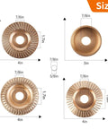 Pomsare 5pcs wood carving discs for angle grinders; copper diamond grit, 4-in dia, 7/8-in bore with 5/8-in arbor