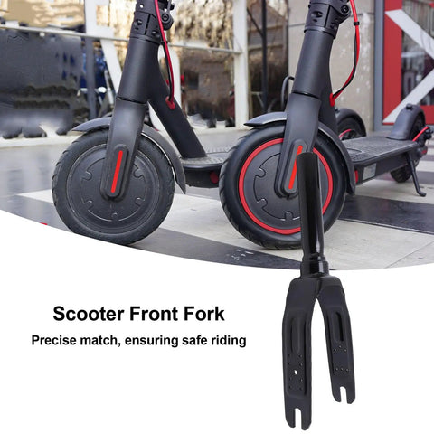 Lightweight Aluminum Front Fork Assembly Upgrade Kit For Electric Scooters displayed with scooter in background