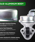 Mechanical Fuel Pump Replacement For SBC Small Block Chevy 350 With Stock 7.5 To 9.5 PSI Pressure, Solid Aluminum Body