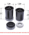8 Pack Screw On Furniture Risers With Plastic And Felt Glides Elevate Chairs And Tables By 1-1/4 To 1-1/2 Inches