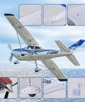 Cessna 182 RC Plane For Beginners And Adults, 1500mm Wingspan Red Starter Friendly Single Engine Propeller Hobby Aircraft over water with close-up details