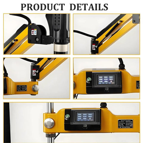 Zyllds 600W Electric Tapping Machine M3 To M16 With Touch Screen Control and detailed product features.