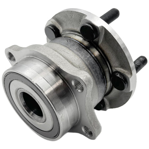 Rear Wheel Bearing And Hub Assembly Direct Fit For 2013-2016 Scion FR-S, 2013-2019 Subaru BRZ, metallic with bolt holes visible