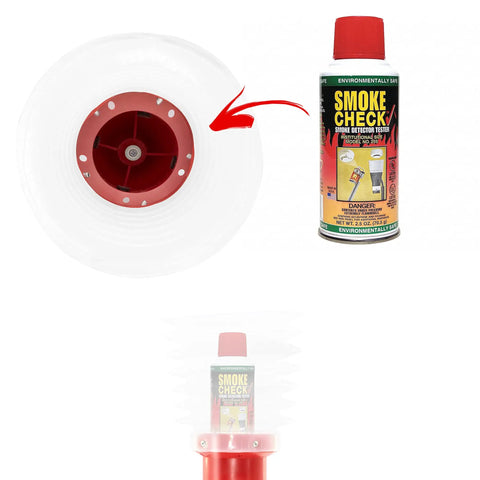 Smoke Detector Tester Pro With Long Reach Pole For Fire Alarms, Non Conductive PVC Construction, Drop Ceiling Friendly, Enclosed Test Cup With Smoke, Beefed Up Redesign And Durable Build, Best Seller Since 2018