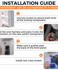 Installation guide for Washer Door Lock Switch With Door Strike Replacement Kit, Easy Install And Durable, 4-step process