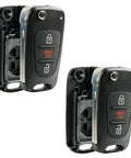 Kia Rio 2012 2014 And Kia Soul 2010 2013 Flip Key Fob Remote Case Shell Two Pack Easy Swap With Button Pad Uncut Blade Included