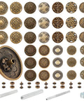 36 Piece Leather Snap Fasteners Kit With 18mm Snaps And Press Studs For Leather Craft Jackets Jeans Bags And Clothes Hidden Button Set