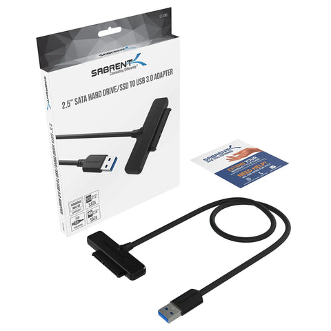 Usb 3.0 To 2.5 Inch Sata Drive Adapter Cable For Ssd And Hdd With Uasp Plug And Play Usb Powered External Converter For Laptop Storage, packaged