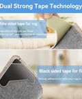 Non Slip Triangle Rug Grippers 16 Pack For Area Rugs Dual Sided Rug Pads For Hardwood Floors And Tiles Reusable Adhesive