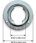 Hydraulic Tank Breather Cap For Oil And Fuel Reservoir With Flange And Bayonet Lock 304 Stainless Steel Top View