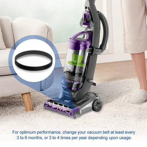 Two Pack Replacement Vacuum Belts For Bissell PowerLifter CleanView Swivel on carpet, showing belt in use with vacuum