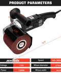 Beast Metal Burnishing And Polishing Machine With Four Burnishing Wheels Electric Sander Polisher with dimensions.