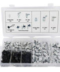Grease Fittings Kit, 240-Piece SAE And Metric Zerk Fittings Set With 1/4 And 1/8 NPT, M6 And M8 in storage case with caps
