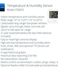 Smart Wireless Temperature And Humidity Sensor With LoRa Low Power Tech No WiFi Needed Wide Range For Fridge Greenhouse